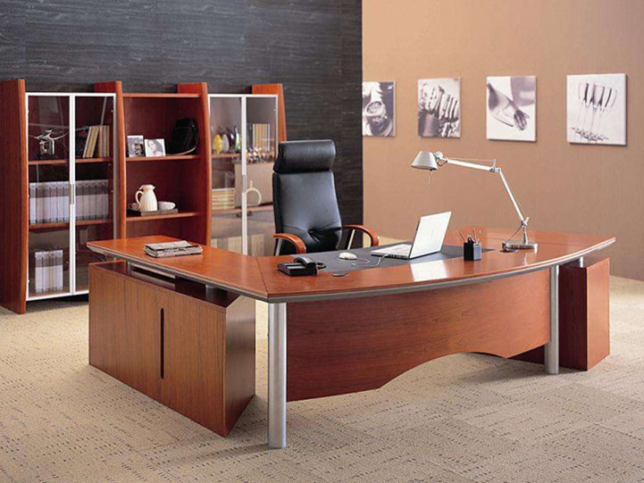 办公家具经理桌椅完成制作安装